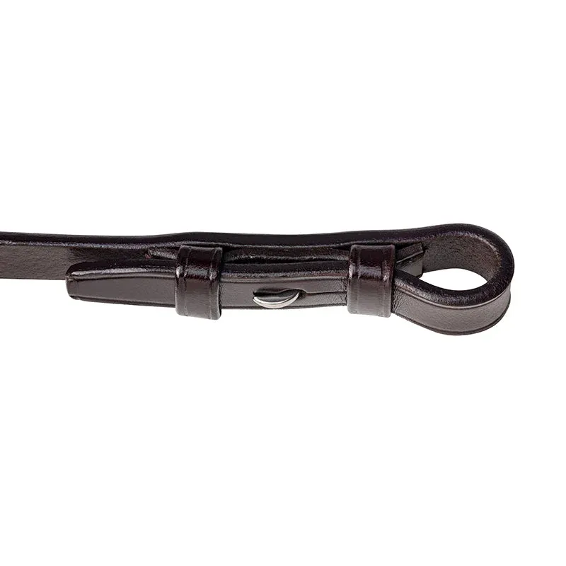 Fairfax Rubber Thumb Grip Reins in Brown-1