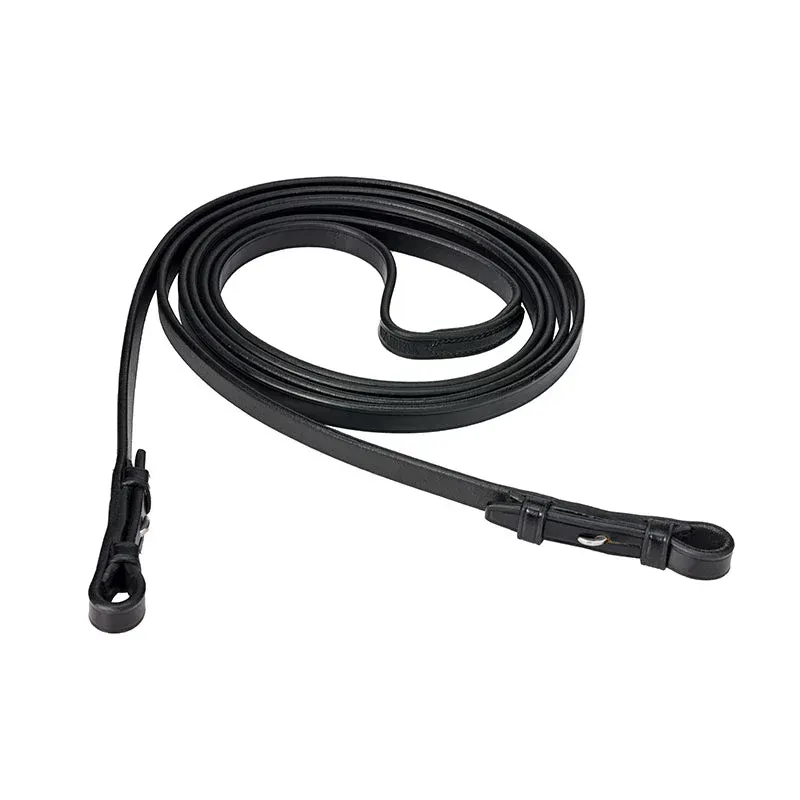 Fairfax Weymouth Plain Leather Rein in Black