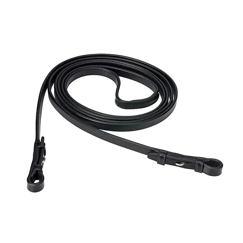 Fairfax Weymouth Plain Leather Rein in Black