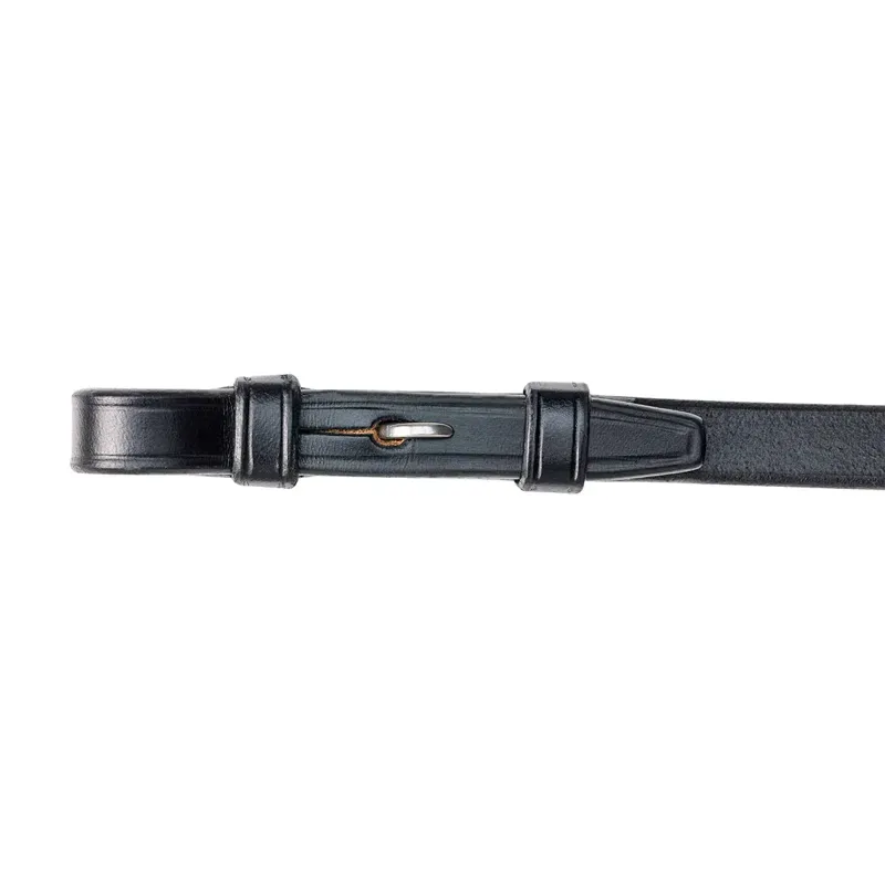 Fairfax Weymouth Plain Leather Rein in Black-4