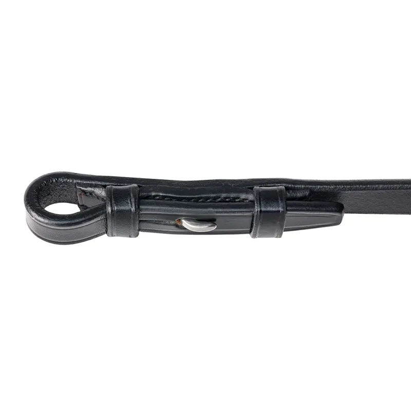 Fairfax Weymouth Plain Leather Rein in Black-4