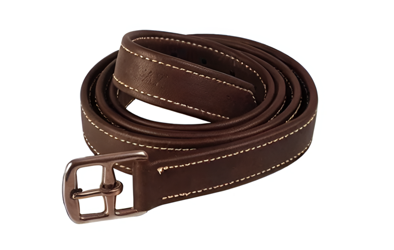 Fairfax World Class Stirrup Leathers in Havana with Contrast Stitching