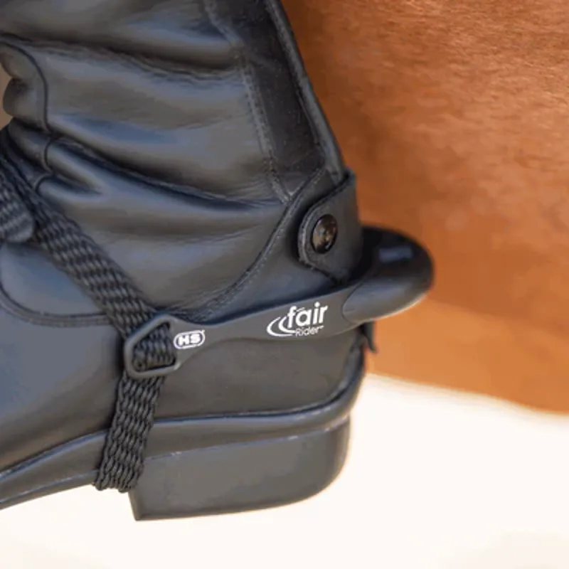 Sprenger FairRider Thick Rounded Spurs Unisex in Black-1