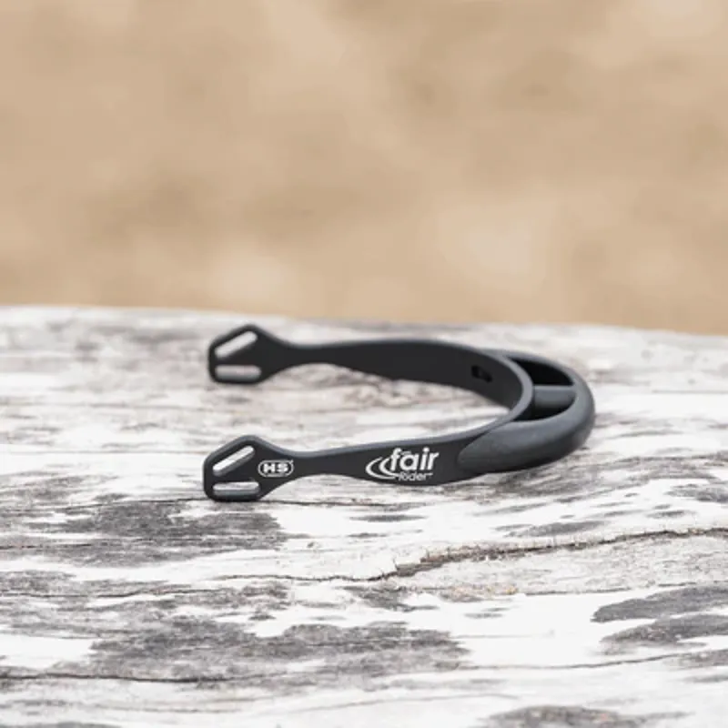 Sprenger FairRider Thick Rounded Spurs Unisex in Black-2