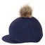 Hy Equestrian Hat Silk with Pom Pom in Navy - WEB EXCLUSIVE