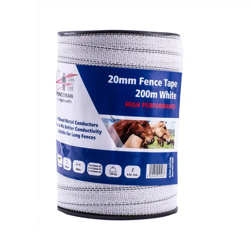 Fenceman High Performance Tape 20mm 200m in White