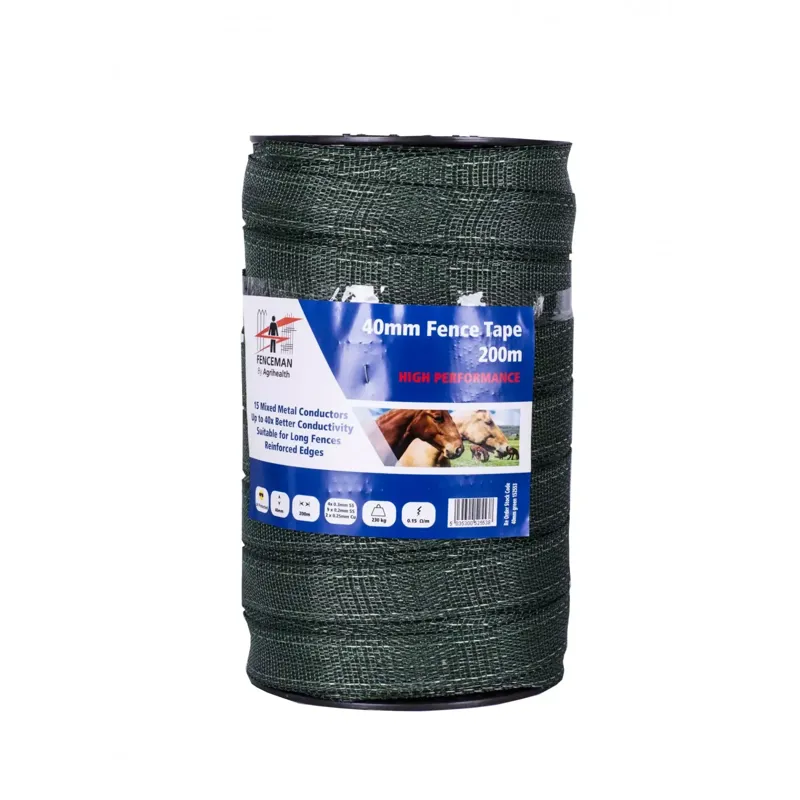 Fenceman Fence Tape 40mm 200m in Green