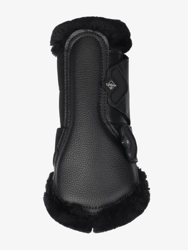 LeMieux Fleece Edged Mesh Brushing Boots in Black-2
