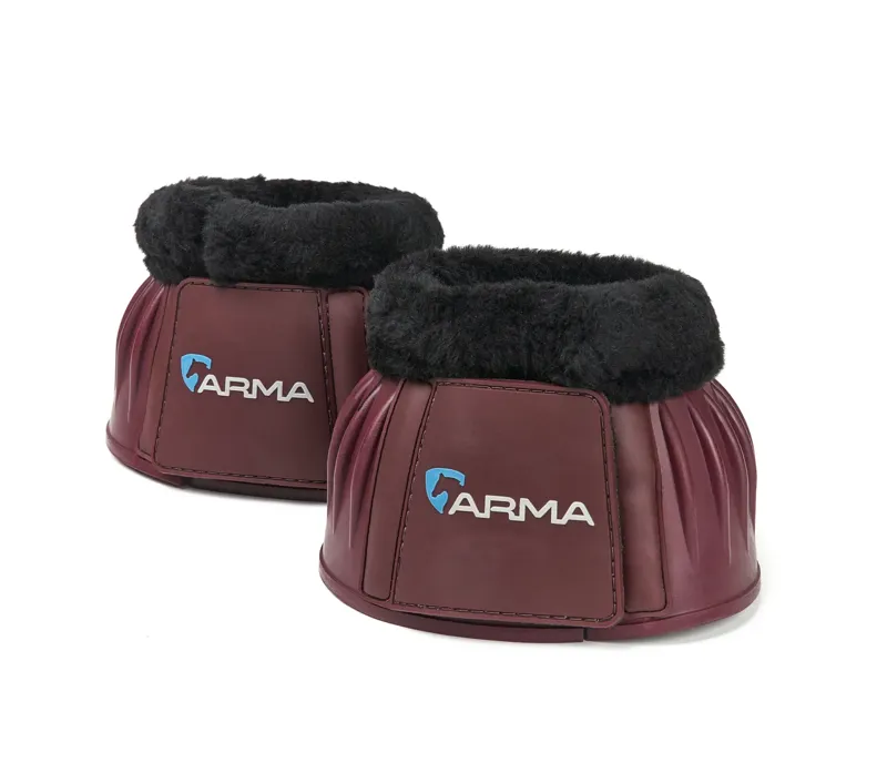 ARMA Fleece Over Reach Boots in Black Cherry