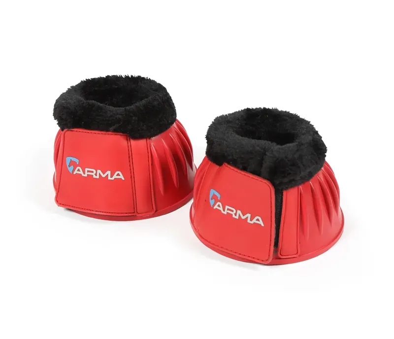 ARMA Fleece Over Reach Boots in Red