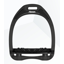 Flex-On Aluminium Stirrups in Black and Black with Ultra Grip