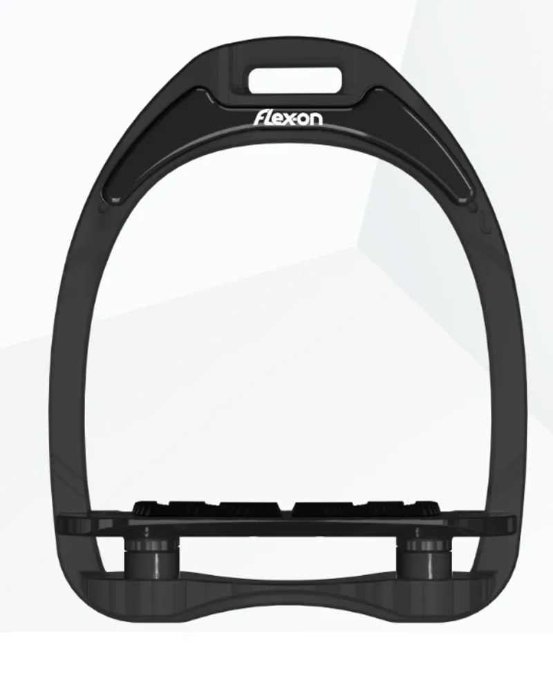 Flex-On Aluminium Stirrups Inclined in Black 