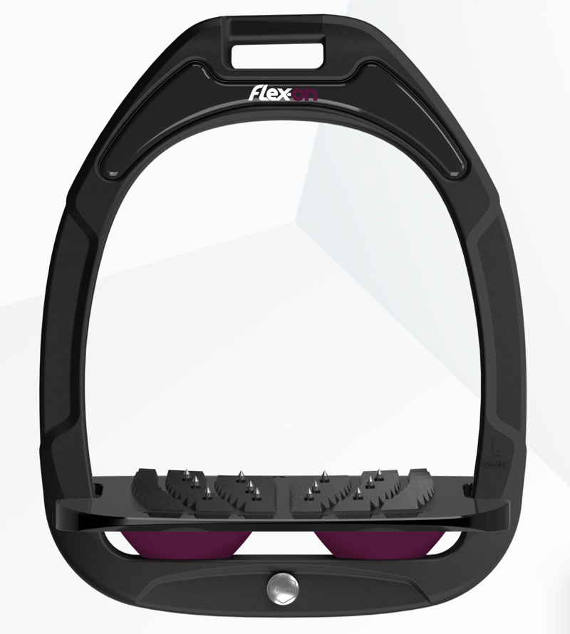Flex-On Green Composite 2 Stirrups Inclined in Black/Black/Plum