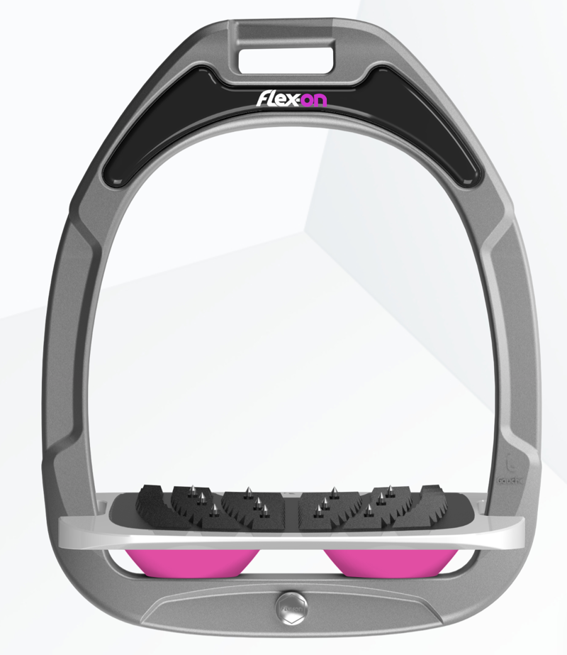 Flex-On Green Composite 2 Stirrups Inclined in Grey/Grey/Pink