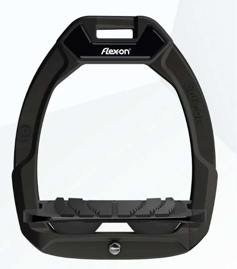 Flex-On Safe-On Stirrups Inclined No Grip in Black/Black/Black