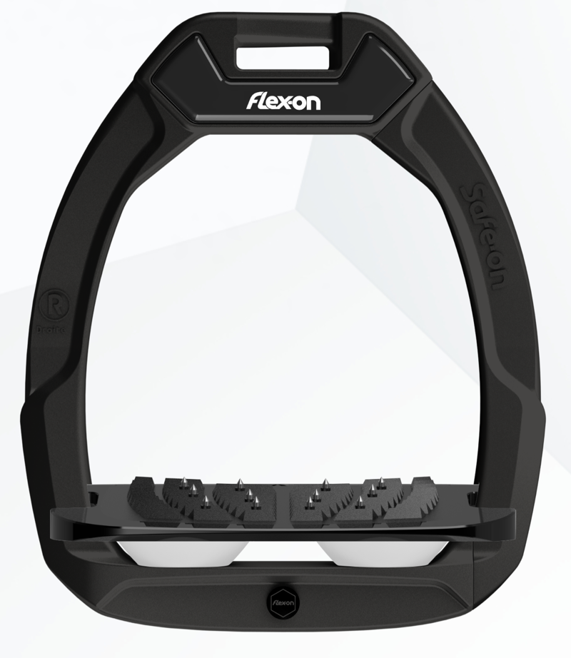 Flex-On Safe-On Stirrups Inclined in Black/Black/White