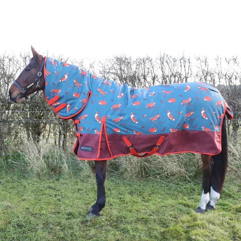 StormX Original Frivolous Fox 200 Combi Turnout Rug in Green