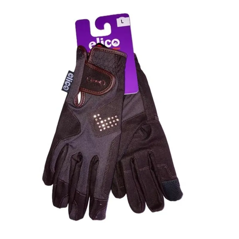 Elico Willoughby Riding Gloves in Brown