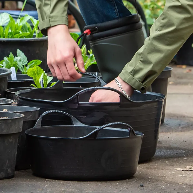 Red Gorilla Tub Flexi Small Shallow 15 Litres in Black-1