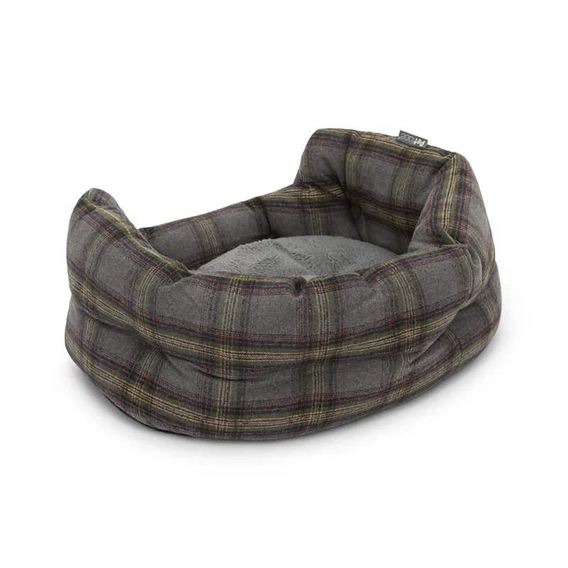 Petface Grey Tweed Oval Dog Bed-1