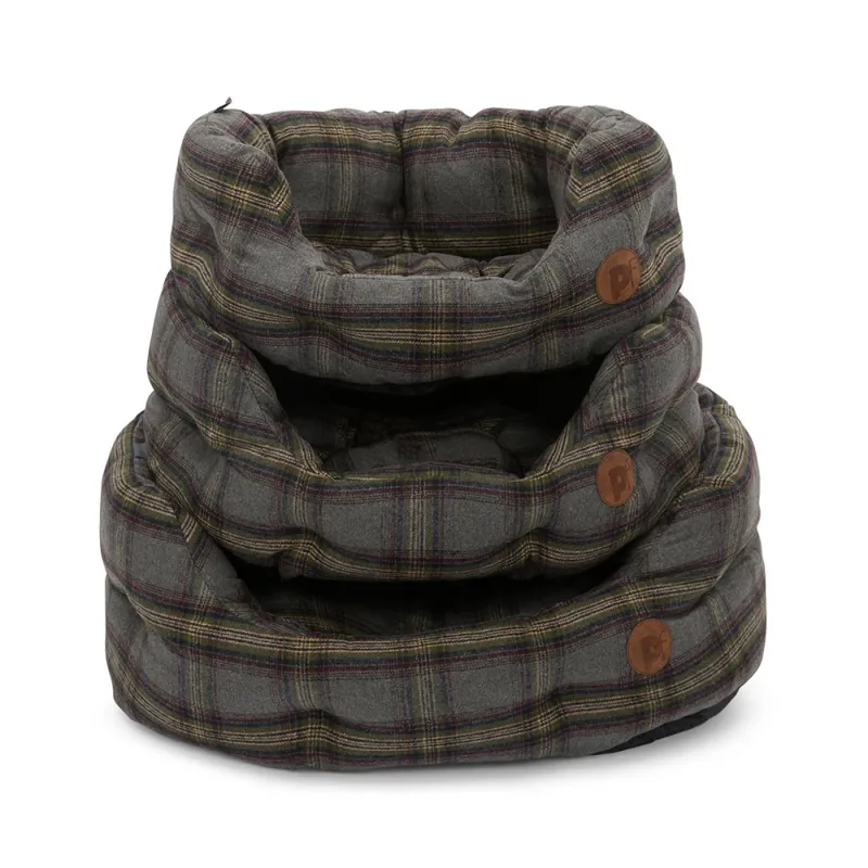 Petface Grey Tweed Oval Dog Bed-3