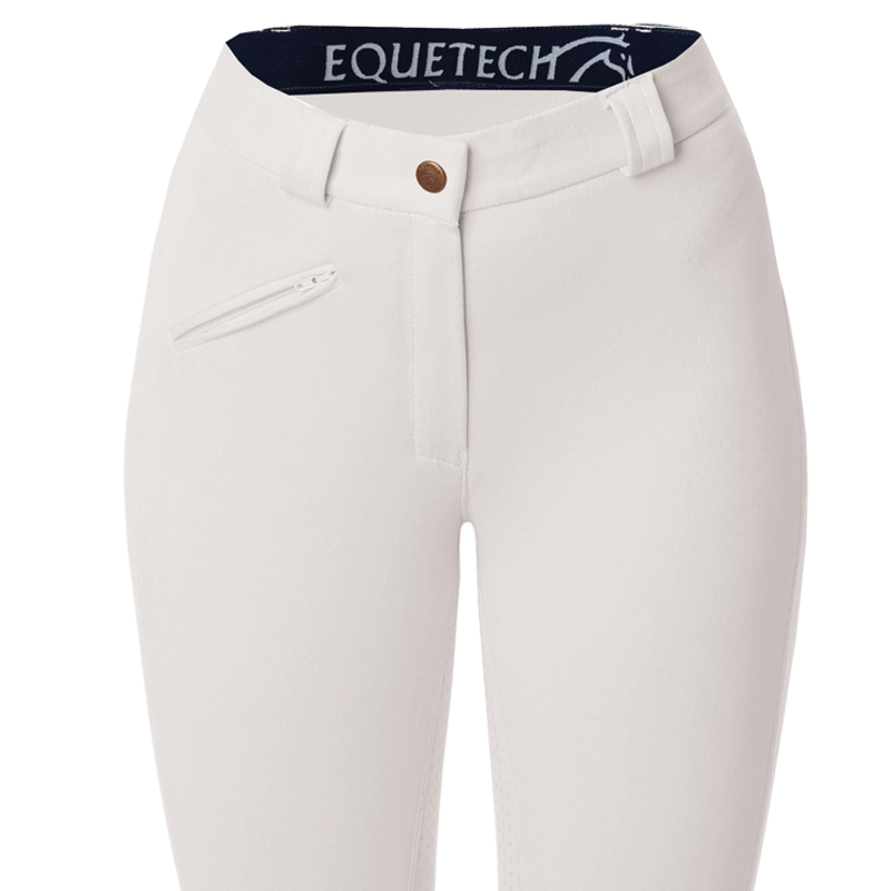 Equetech Grip Seat Breeches Ladies in White-3