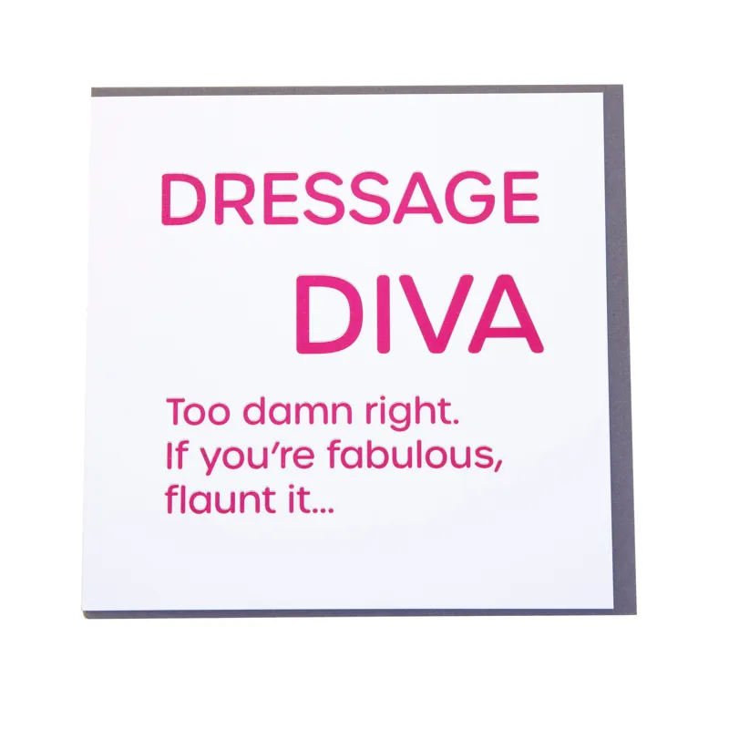Gubblecote Greetings Card - Dressage Diva