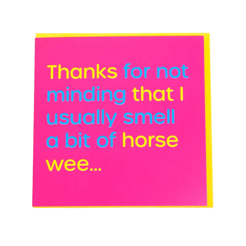 Gubblecote Greetings Card - Horse Wee
