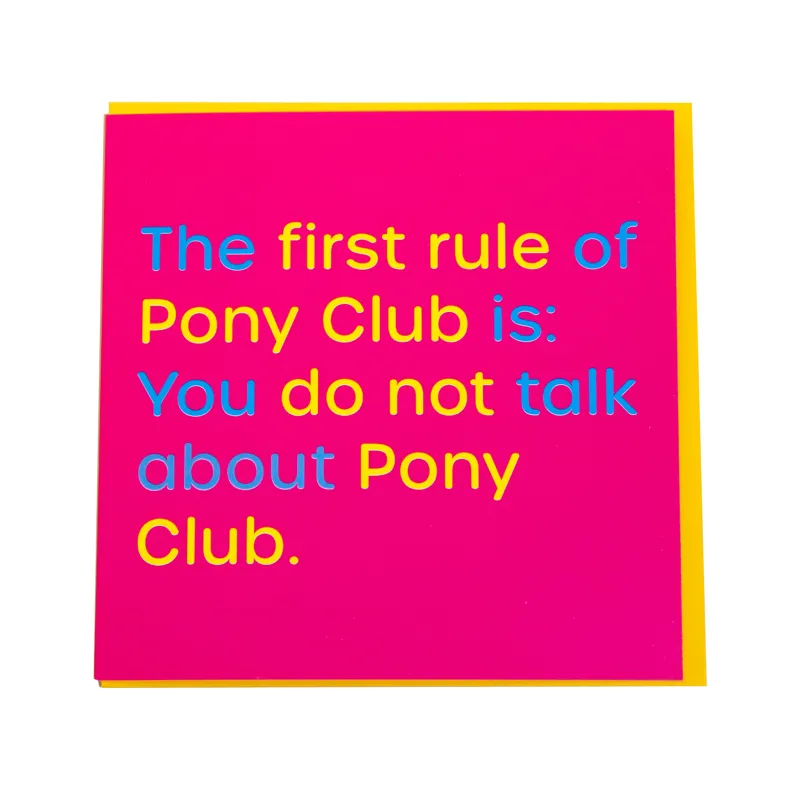 Gubblecote Greetings Card - Pony Club