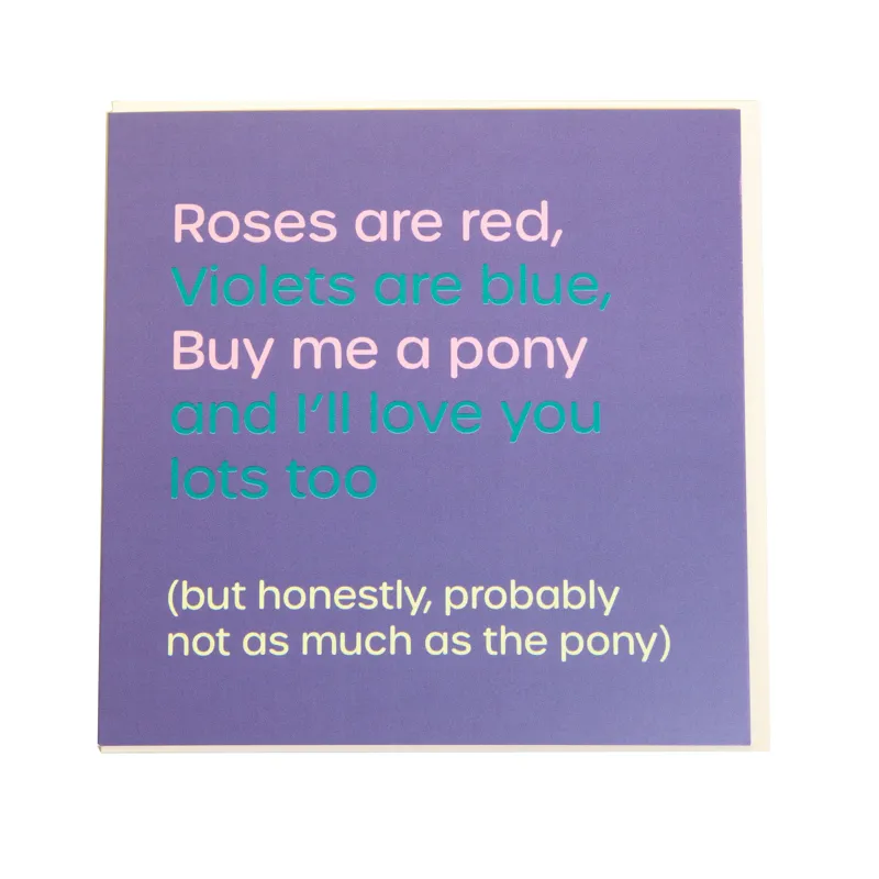 Gubblecote Greetings Card - Roses are red