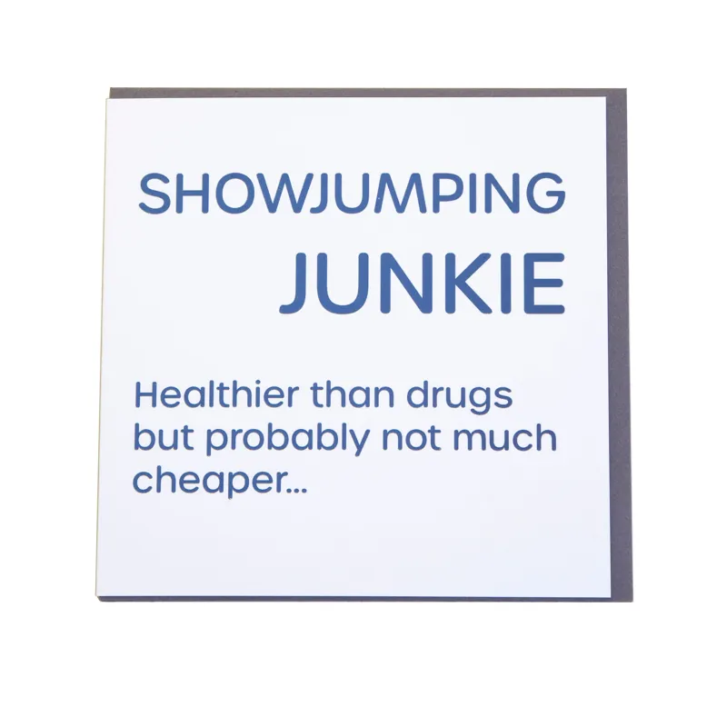 Gubblecote Greetings Card - Showjumping Junkie