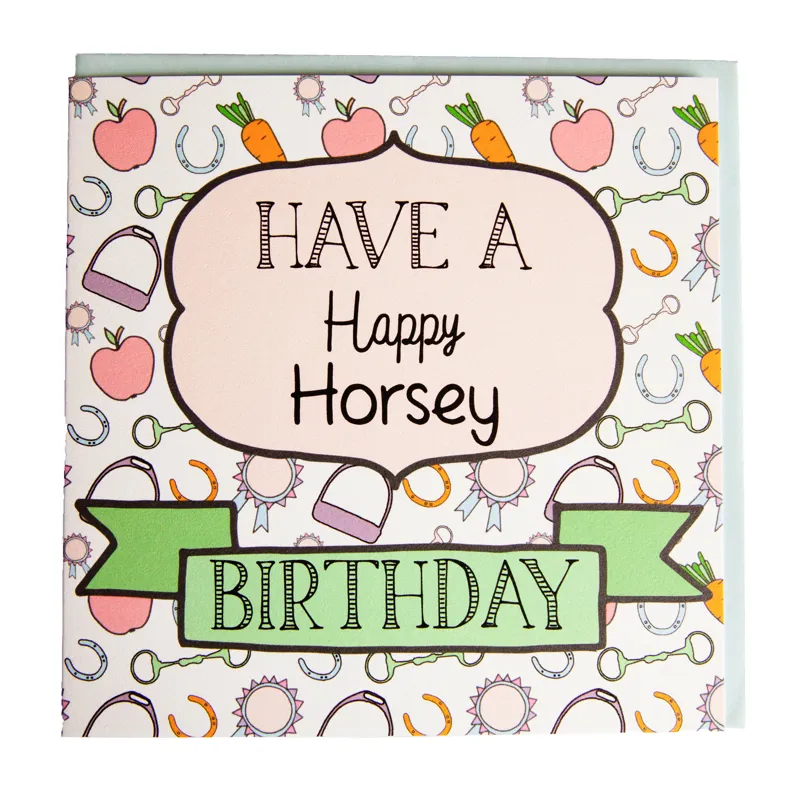 Gubblecote Greetings Card - Happy Horsey Birthday