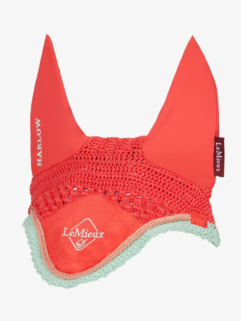 LeMieux Harlow Fly Hood Medium in Coral Crush