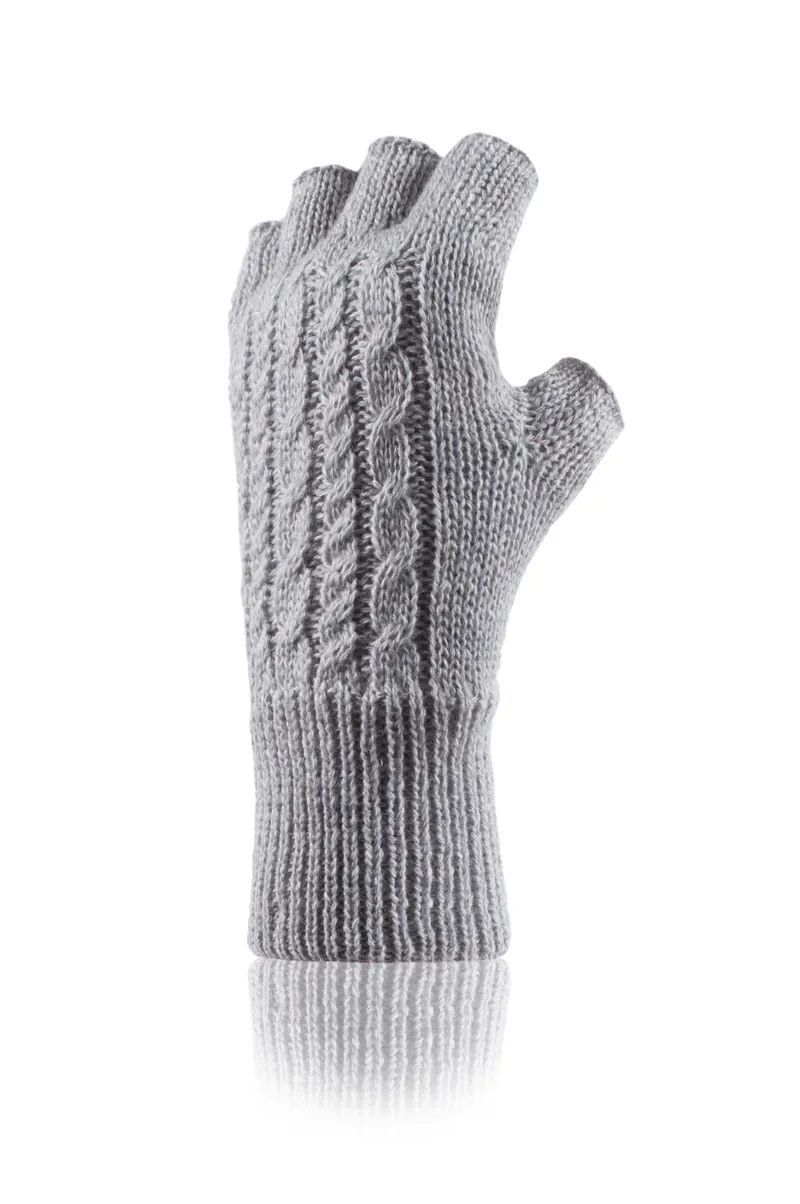 HEAT HOLDERS Guanti termici invernali senza dita termiche e isolanti per uomo L Grigio