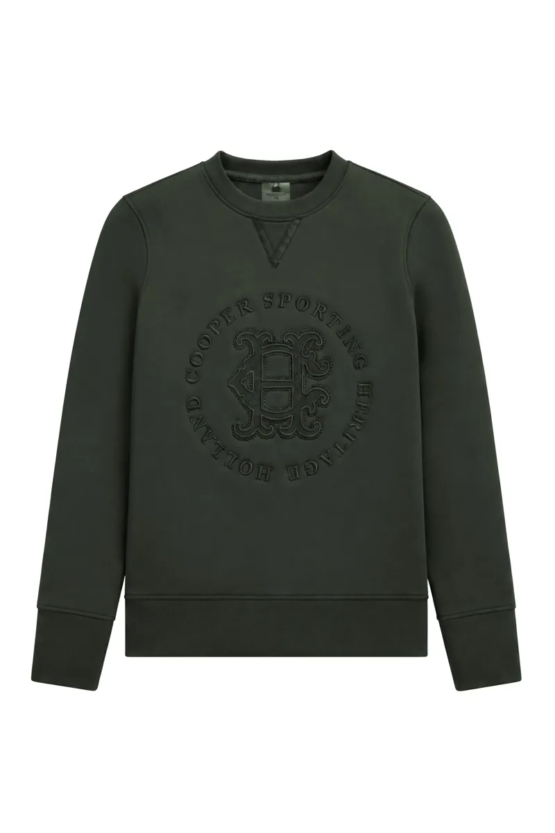 Holland Cooper Cranborne Crystal Crew - Ivy Green-1