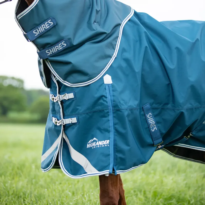 Shires Highlander Turnout Rug and Neck Set 50g in Ocean-5