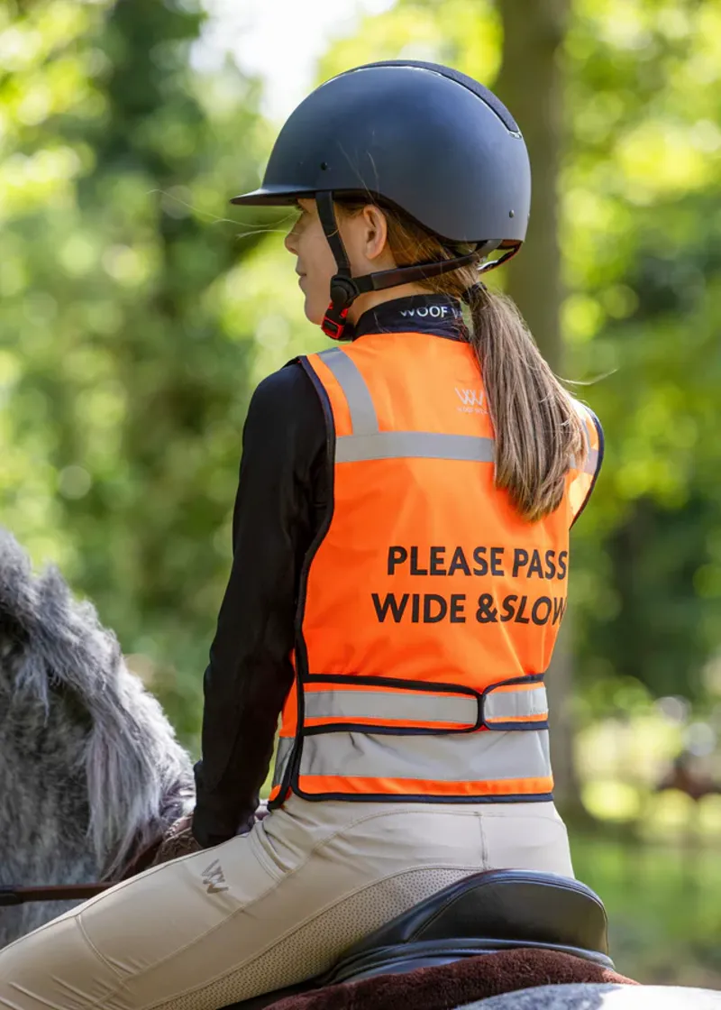 Woof Wear Hi Vis Riding Vest Kids in Orange-3