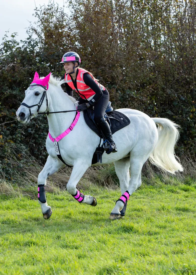 Woof Wear Hi Vis Riding Vest Kids in Pink-3