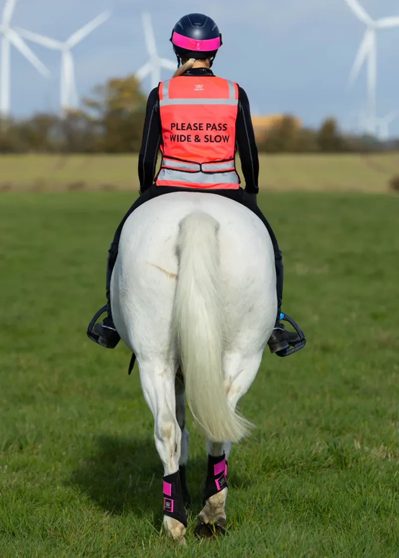 Woof Wear Hi Vis Riding Vest Kids in Pink-4