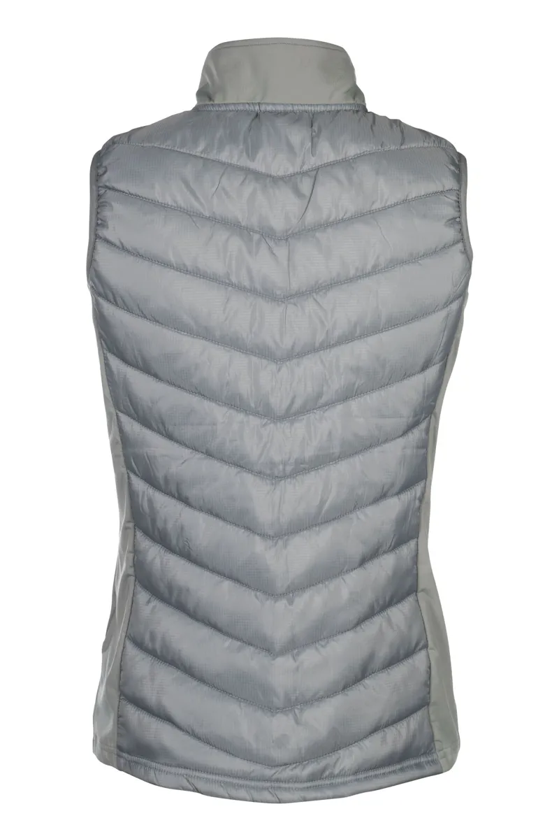 HKM Basel Ladies Jersey/Nylon Gilet - Grey and Rose Gold-3