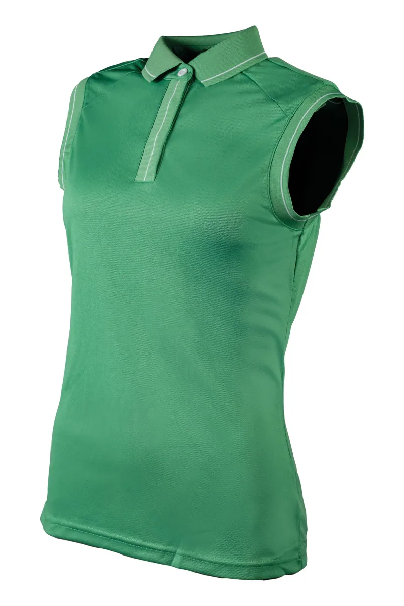 HKM Catherine Sleeveless Polo Shirt Ladies in Green-2