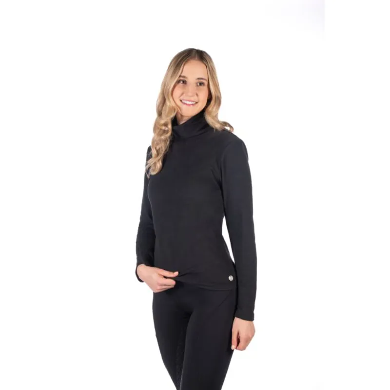 HKM Eva Turtleneck Long Sleeve Top Ladies in Black-3