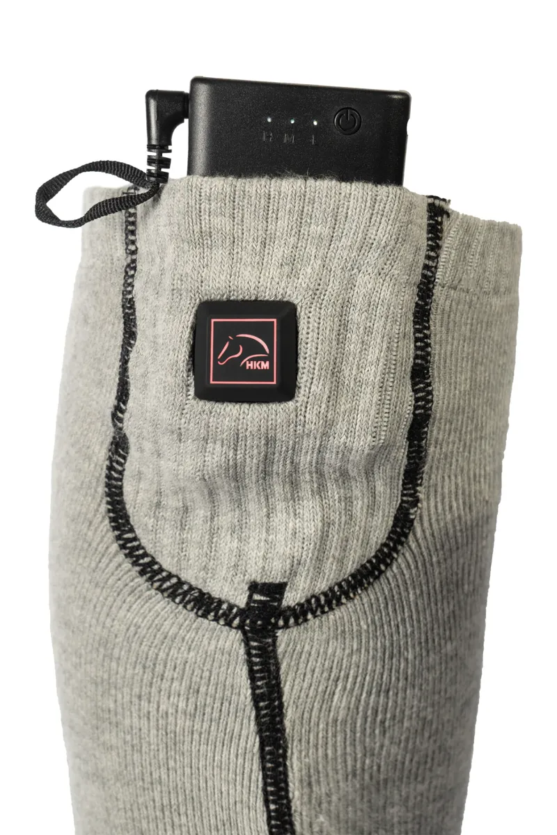 HKM Keep Warm Heating Socks Unisex in Grey and Black-1