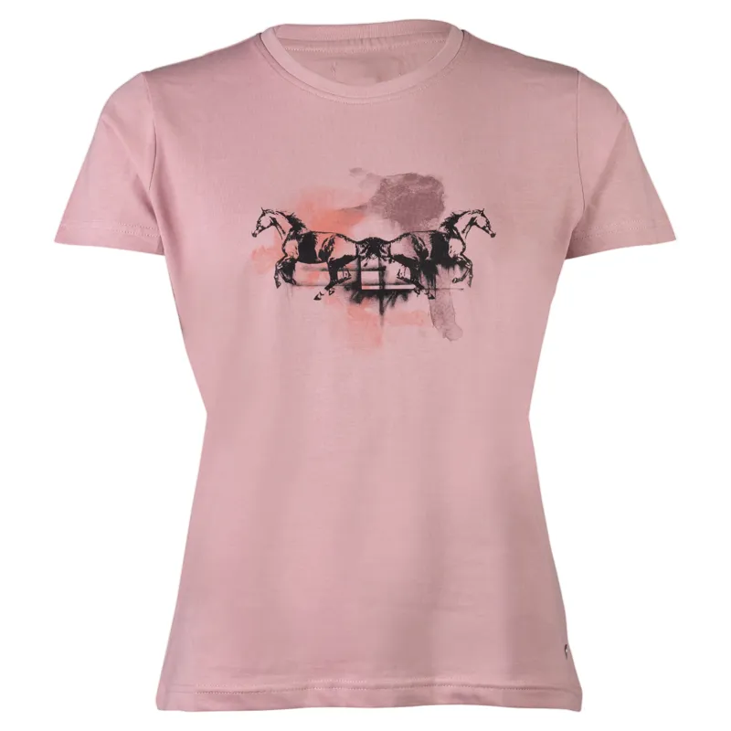 HKM Running Horse T-Shirt in Antique Pink