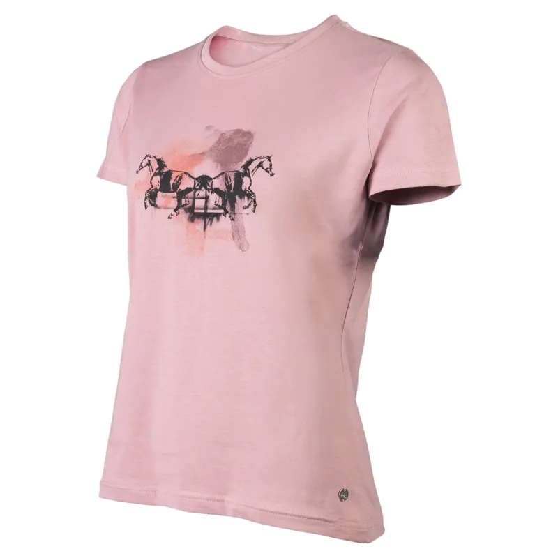 HKM Running Horse T-Shirt in Antique Pink-3