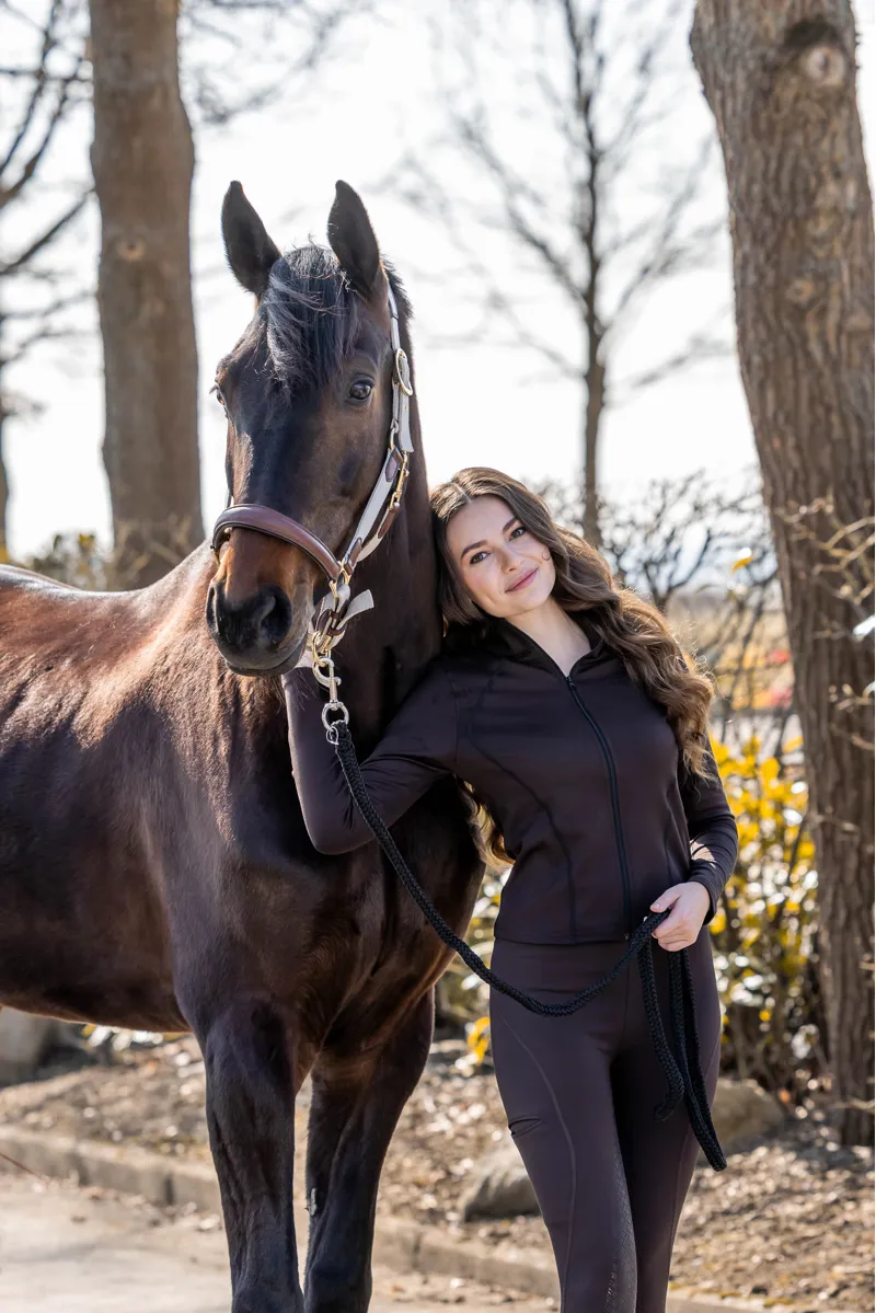 HKM Functional Shape Jacket Ladies in Dark Brown-4