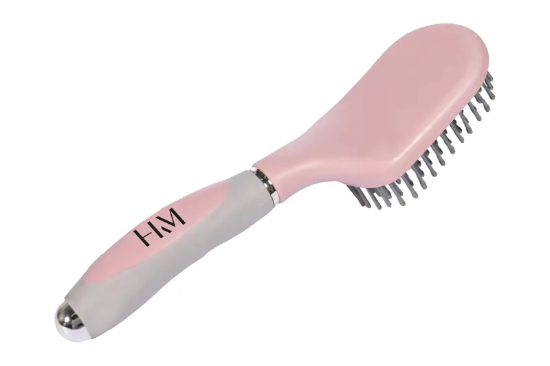 HKM Soft Mane and Tail Brush in Light Rose and Light Grey