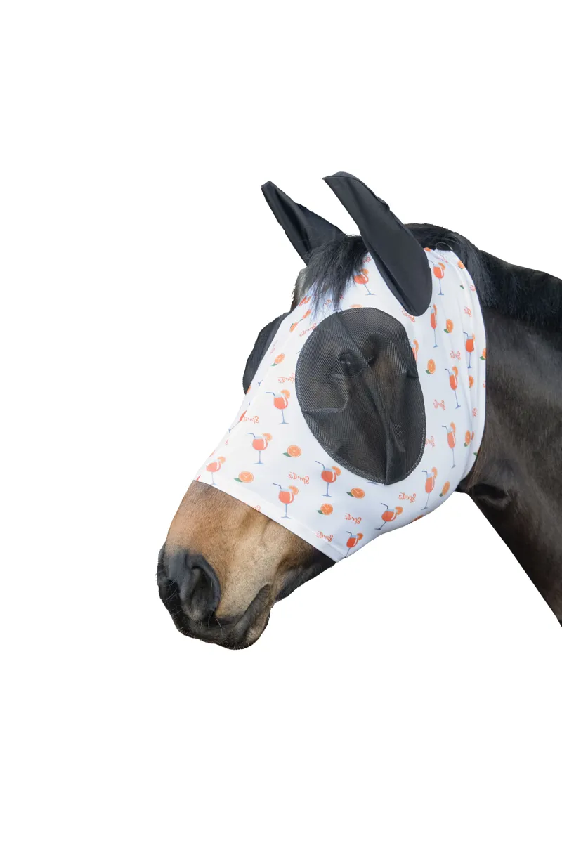 HKM Splash Fly Mask in Orange