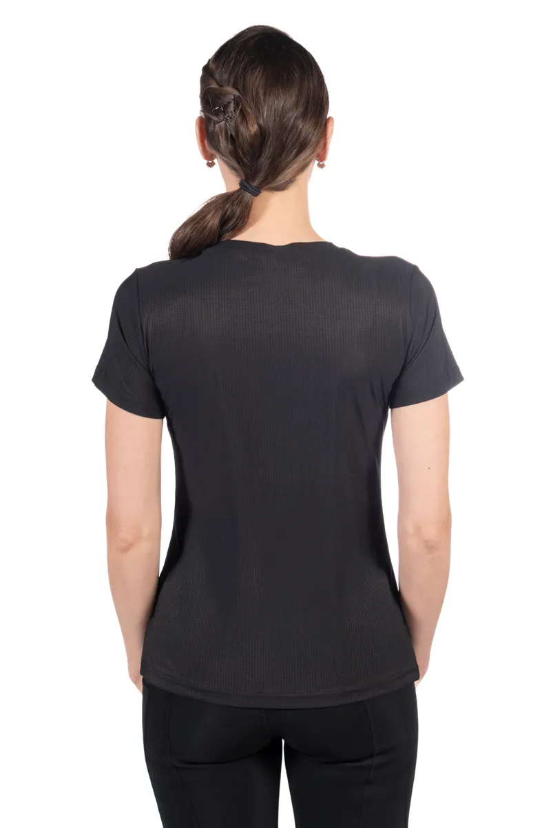 HKM Sporty Mesh T-Shirt in Black-2