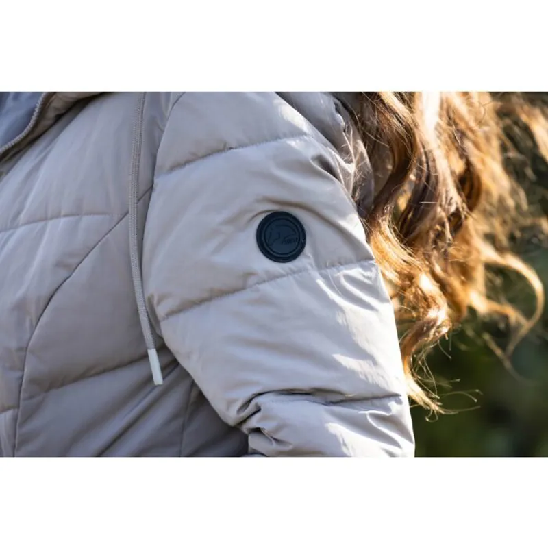 HKM Toronto Quilted Coat Ladies in Taupe-4